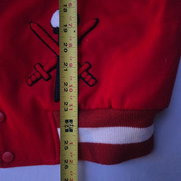 NWT Opening Ceremony Unisex Russia Varsity Jacket L Red Flag Patch Wool Leather - Picture 12 of 12